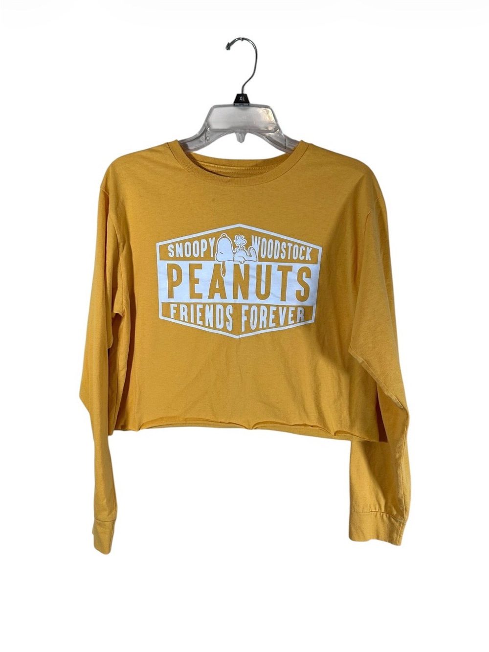 Peanuts Snoopy Woodstock Friends Forever Crop Top Long Sleeve Womens Size Large